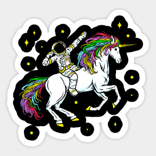 Space Astronaut Dabbing Unicorn Cosmos Gift Sticker